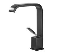 ZYCHSJXA Robinet d'évier en Laiton Effet Cascade, mitigeur Eau Chaude/Eau Froide, Robinet de Cuisine Blanc pour Lave-Linge, élégant lavabo de Salle de Bain