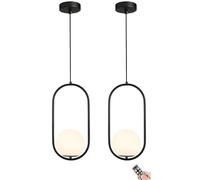 ZYCHSJXA Suspension sans Fil à Batterie Rechargeable avec Ampoule à intensité Variable et minuterie, idéale pour îlot de Cuisine, Salle à Manger, Salon ou Chambre (Noir)