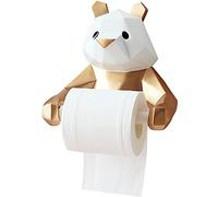ZYCSKTL Porte-Papier Toilette Panda Géométrique Minimaliste Nordique, Porte-Serviettes Mural en Forme d'animal pour Salle De Bain, Décoration Murale du Salon (Color : Gold, Size : 16.5 * 18.8 * 12cm)