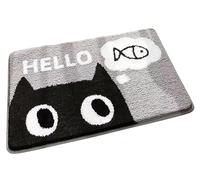 ZYEFGMFRQ Tapis de Sol Salle Bain Imitation Cachemire, 1 pièce, Porte Toilette, Pied Absorbant, Tapis ménage à séchage Rapide(Hello-1,80x120cm31.5x47.2in)