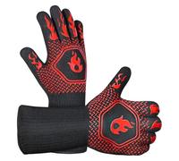 ZYEKIU 2 Pièces Gant Four, Gant Barbecue, Gants Four Anti Chaleur de Cuisson Résistant à la Jusqu'à 800°C en Silicone Antidérapants Gants Anti Chaleur pour BBQ la Cuisson Soudage Grill et Cheminée