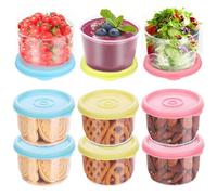 ZYEKIU 8 Pièces Petite Boite Plastique, Boite Alimentaire 160 ml, Boites Alimentaires Hermétiques Preuve de Fuite, Boîtes de Conservation Réutilisable, pour Yaourts, Sauces, Confitures, épices
