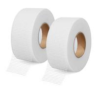 ZYETGH Lot de 2 bandes de joint autocollantes en fibre de verre - 5 cm x 80 m - En fibre de verre - Ruban d'étanchéité - Ruban de couverture des joints - Ruban en fibre de verre pour fissures et trous