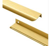 ZYFH8992 2 pièces Poignées placards cachée Boutons de tiroir arc de cercle tirette Tirage armoire invisible Coloré meuble alliage d'aluminium Poignet de Porte pour chambre (600mm,Or brossé)