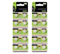 ZYHARUKO Lot de 10/20 piles bouton alcalines AG12 LR43 en métal pour télécommandes et petits appareils électroniques