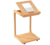 ZYHNNKL Table D'appoint Mobile en Forme de C, Table Support pour Ordinateur Portable à 2 Niveaux de Rangement, Plateau Inclinable, pour Canapé, Salon et Chambre à Coucher(Beige,60cm/23.6in)