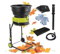 ZYLDDS 2500w Broyeur à Feuilles électrique Broyeur De Compost Broyeur De Branches Hachoir à Feuilles Broyeur De Feuilles De Jardin,Diamètre De L'entonnoir 54 Cm pour Nettoyage Cour Nopowercord