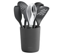 Zyliss 7 PCS Pot à Ustensiles de Cuisine en Silicone Durables, Anti-Rayures