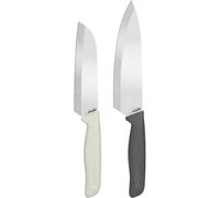 Zyliss Couteaux de Cuisine Classiques (2 Pièces) Couteau de Chef et Santoku | Couteau Japonais et Couteau de Chef, Acier Inoxydable, Manche Ergonomique, Protège-lames Inclus, Passe au Lave-Vaisselle