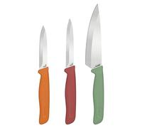 Zyliss Couteaux de Cuisine Classiques (3 Pièces) Couteau d'Office et Couteau Utilitaire, Lame Tranchante, Petit Couteaux de Cuisine pour Fruits, Légumes, Pain, Viande, Acier Inox, Protège-lames Inclus