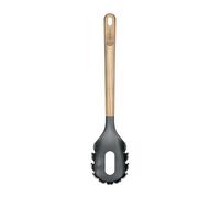 Zyliss Cuillère à Spaghetti, Silicone Alimentaire, Manche en Bois de Chêne | Cuillère à Spaghetti, Nouilles, Fourchette à Pâtes, Résistant à la Chaleur, Ustensiles de Cuisine, Compatible Lave-Vaisselle