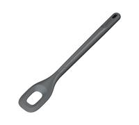 Zyliss Cuillère de Cuisine Percée, Paille de Blé Durable/Nylon, Cuillère de Cuisine pour Cuisiner et Pâtisserie, Nylon Résistante à la Chaleur, Gris Beluga, 30 cm x 5,5 cm, Lavable au Lave-Vaisselle