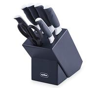 Zyliss E920263 Comfort Bloc de Couteaux (7 Pièces), Lame Japonaise en Acier Inoxydable, Couteau Cuisine, Manche Ergonomique et Anti-Dérapant, Couteau Passe au Lave-Vaisselle, Garantie 5 ans