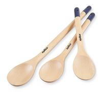 Zyliss E980207 Lot de 3 cuillères de Cuisine en Bois, Cuillères pour cuisine/pâtisserie/gâteaux/préparation des aliments, Comprend 3 cuillères