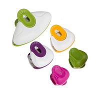 Zyliss E990032 Set de 5 Clips fraicheur mix taille, Rose/Orange/Vert/Violet