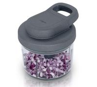 Zyliss Easy Pull Hachoir Manuel 800 ml, 3 Lames en Acier Inoxydable | Mini Hachoir sans Électricité, Coupe Oignon et Eminceur Légumes, Base Antidérapante, Petit Mixeur Manuel, Cuisine Accessoires