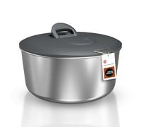Zyliss Essoreuse à Salade Inox Easy Spin Grande 6L, Technologie AquaVent, Saladier, Base antidérapante, Mécanisme à cordon, Bouton d'arrêt, Sans BPA, Compatible lave-vaisselle, Acier inoxydable