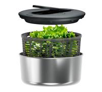 Zyliss Swift Dry Essoreuse à Salade Inox Grande 6 L, Mécanisme de Pompe