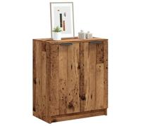 zylophax Armoire à Chaussures en Bois d'ingénierie Vieux Bois 59x35x70 cm avec étagère et casier modulable pour Rangement Chaussures Baskets Bottes dans entrée ou Couloir
