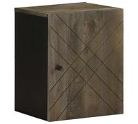 zylophax Armoire Murale Bois Massif manguier 38x33x48 cm avec Porte Rangement Salle de Bain Meuble Suspendu Colonne Placard Vasque pour Organiser Espace Toilette