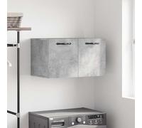 zylophax Armoire Murale Gris béton en Bois d'ingénierie 60x36,5x35 cm, Meuble de Rangement Suspendu avec Compartiments modulables pour Chambre Salon Cuisine Bureau