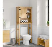 zylophax Armoire pour Machine à Laver en pin Massif Corona, Meuble de Rangement Salle de Bain avec Porte et étagères, Colonne pour buanderie, Organisateur Pratique pour WC et Douche