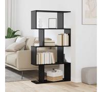 zylophax Bibliothèque 4 Niveaux en Bois d'ingénierie chêne Noir 70 x 24 x 129 cm Meuble de Rangement modulable pour Salon Bureau Chambre avec étagères Ouvertes et Compartiments Pratiques