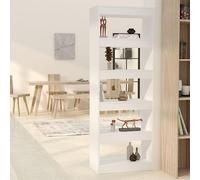 zylophax Bibliothèque Blanche en Bois d'ingénierie 60x30x166 cm, étagère de Rangement modulable, Meuble rayonnage Ouvert pour Salon Bureau Chambre, cloison séparateur Pratique et Stable