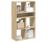 zylophax Bibliothèque chêne Sonoma en Bois d'ingénierie 66x31x112 cm Meuble de Rangement modulable pour Salon Bureau Chambre avec étagère Ouverte et Compartiments Pratiques