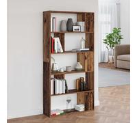 zylophax Bibliothèque en Bois d'ingénierie 80 x 24 x 159 cm, Meuble de Rangement avec étagères Ouvertes, Armoire modulable pour Salon Bureau Chambre, Design élégant Bois Ancien