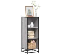 zylophax Bibliothèque Sonoma Gris en Bois d'ingénierie avec Cadre métal, 40x35x107,5 cm, Meuble de Rangement modulable pour Salon Bureau Chambre, étagère rayonnage Pratique et Stable