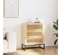 zylophax Buffet Bois d'ingénierie 60x30x75 cm avec tiroirs, Meuble de Rangement Stable en Fer, Armoire modulable pour Salon, Chambre, Cuisine, Couloir et Bureau