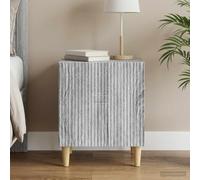 zylophax Cabinet de Chevet Sonoma Gris en Bois d'ingénierie 43 x 34,5 x 50 cm avec Porte pivotante, étagère et Rangement pour Chambre lit Salon Bureau Adulte Enfant