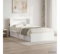 zylophax Cabinet de tête de lit Blanc en Bois d’ingénierie avec Rangement intégré, étagères Pratiques, Design Moderne pour Chambre Adulte, Montage Facile et Entretien Simple