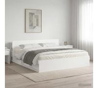 zylophax Cabinet de tête de lit Blanc en Bois d'ingénierie 215 x 18,5 x 80 cm avec Rangement intégré, Support Mural Stable, Design Moderne pour Chambre Adulte, Espace organisé et Polyvalent