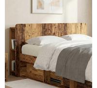 zylophax Cabinet de tête de lit en Bois Ancien, Bois d'ingénierie Robuste, Rangement intégré, étagère Pratique, Support Lecture pour Chambre Adulte Enfant, Design Mural élégant, Facile à Entretenir