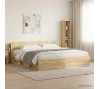 zylophax Cabinet de tête de lit en Bois d'ingénierie chêne Sonoma, Rangement intégré, Design Moderne, Dimensions 193,5 x 18,5 x 80 cm, Fixation Murale Stable pour Chambre Adulte Enfant