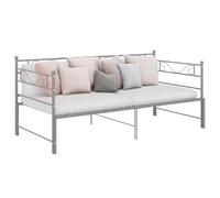 zylophax Cadre de canapé-lit Extensible Gris métal avec sommier à Lattes 90x200 cm Structure Solide pour Couchage Quotidien et dans Chambre Adulte ou Studio