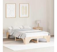 zylophax Cadre de lit Naturel en pin Massif 140 x 190 cm, Structure Solide à Lattes pour Couchage Double, Design scandinave, idéal Chambre Adulte, Durable et Facile à Entretenir