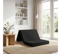zylophax Canapé-lit Pliable Noir 80 x 67 x 45 cm avec Mousse Confortable Matelas Ergonomique Convertible pour Chambre et Salon Usage intérieur