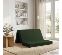 zylophax Canapé-lit Pliable Vert foncé 140 x 67 x 45 cm avec Mousse Confortable, Housse zippée déhoussable, Convertible 2-en-1 pour Chambre Adulte ou Enfant, et Soutien Ergonomique