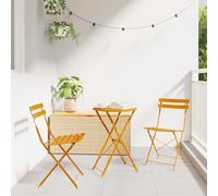zylophax Chaise de Jardin Pliante en métal Moutarde 42 x 46 x 82 cm Lot de 2 pour terrasse Balcon extérieur détente Repas Confortable avec Dossier et accoudoir