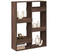 zylophax Cloison de séparation chêne Marron en Bois d'ingénierie 100x33x135cm avec 6 étagères, Meuble de Rangement modulable pour Salon Bureau Chambre, bibliothèque et présentoir Pratique