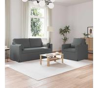 zylophax Ensemble canapés modulables 2 pcs Gris foncé Tissu 158 x 78 x 80 cm canapé Convertible Angle Droit avec Assise déhoussable pour Salon séjour Bureau Relaxation