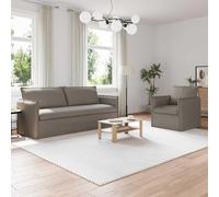 zylophax Ensemble de Canapés 2 pcs Taupe 196 x 82 x 85 cm Tissu modulable Convertible Angle Droit avec accoudoir Dossier inclinable déhoussable pour Salon séjour Chambre Bureau