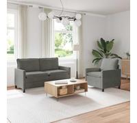 zylophax Ensemble de Canapés 2 pièces Gris Clair en Tissu Velours côtelé, canapé Convertible modulable avec Assise déhoussable pour Salon séjour Bureau