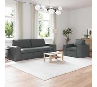 zylophax Ensemble de canapés 2 pièces Gris foncé en Tissu 222 x 80 x 82 cm canapé modulable Convertible Angle Droit avec accoudoir Dossier déhoussable pour Salon séjour Bureau