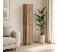 zylophax Ensemble de Meubles 2 pièces chêne Artisanal Bois d'ingénierie avec Buffet et Cabinet Mural pour Salon Chambre Bureau intérieur extérieur terrasse Balcon Design Moderne Rangement