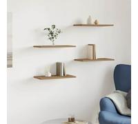 zylophax Étagères murales chêne Artisanal 4 pcs 40x20x1,5 cm Bois d'ingénierie pour Rangement Salon Bureau Chambre, Meuble bibliothèque rayonnage modulable, présentoir Mural Pratique et décoratif