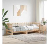 zylophax Lit Coulissant Bois Massif 2x90x200 cm Cadre sommier Plateforme avec Lattes Robuste pour Chambre Adulte Enfant Gain Place canapé-lit invité